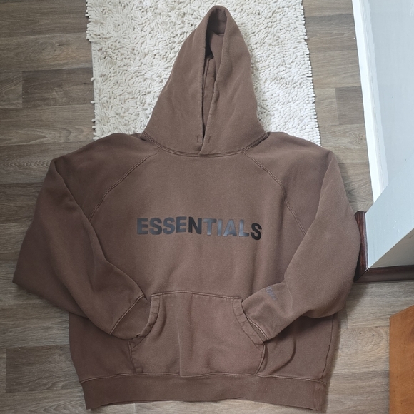 Fear of God Other - Fear of God Essentials Brown Pullover Hoodie Sz L